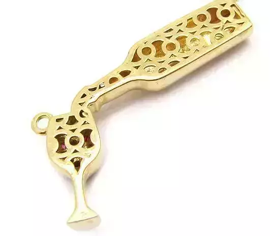 Pingente garrafa e taca de vinho 3D print model