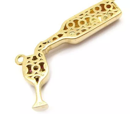 Pingente garrafa e taca de vinho 3D print model