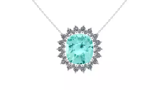 Pingente pedra quadrada 