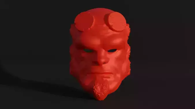 Hellboy Cosplay Face Mask 3D print model