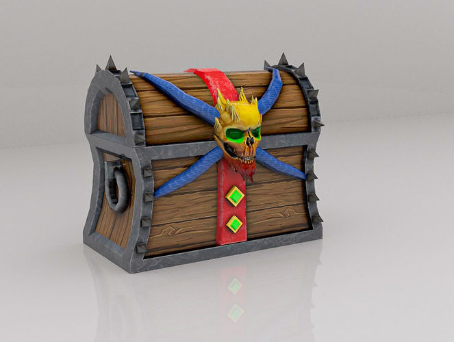 Treasure Chest  Low-poly 3D model