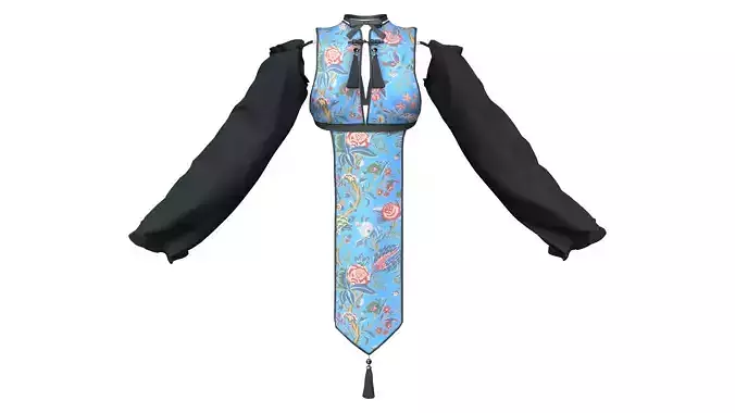 Female Long Oversize Sleeves Shaolin Concept Top