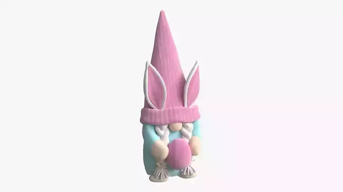 Easter Plush Doll Gnome With Egg 02