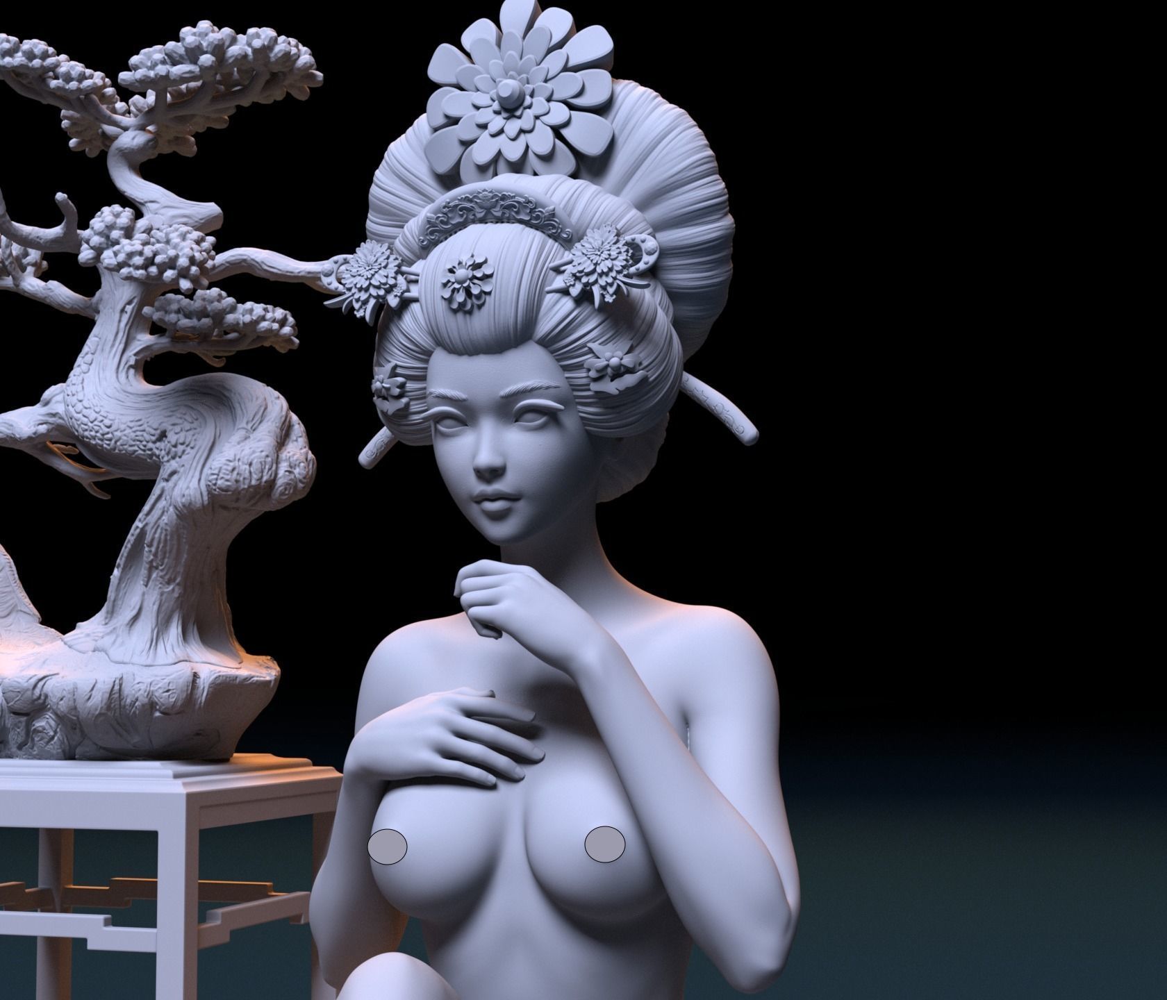 Geisha - Maiko 3D print model_1