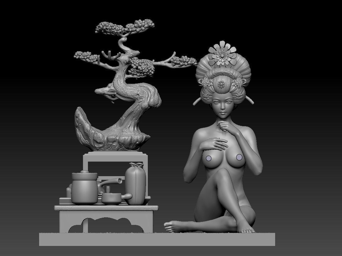 Geisha - Maiko 3D print model_9