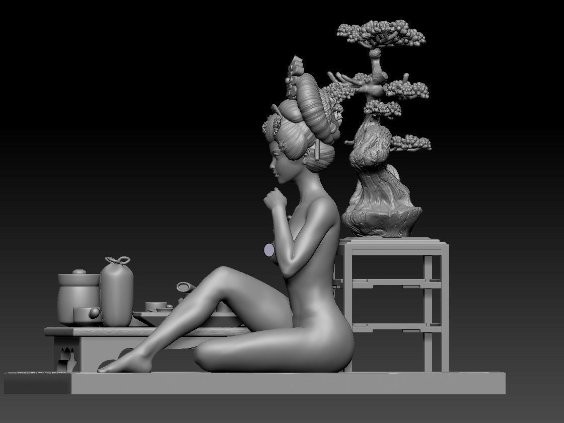 Geisha - Maiko 3D print model_10