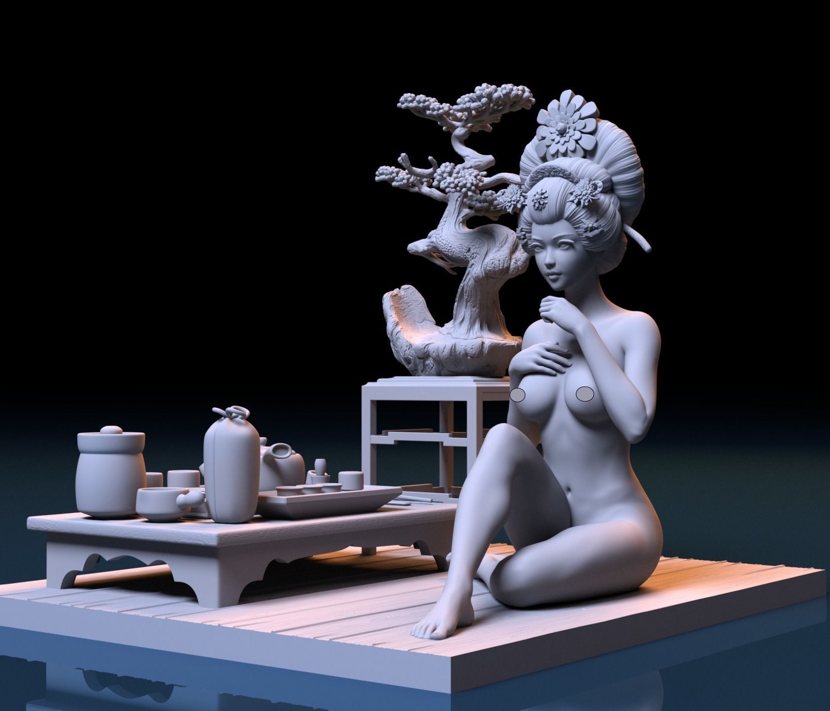 Geisha - Maiko 3D print model_2
