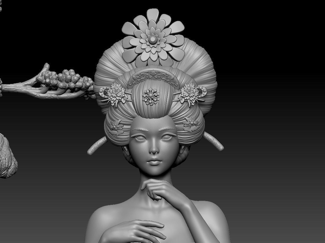 Geisha - Maiko 3D print model_8
