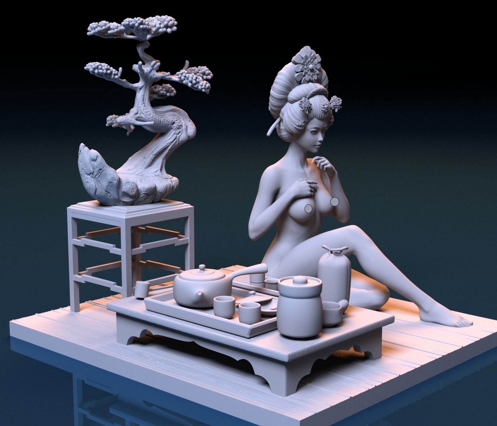 Geisha - Maiko 3D print model_7
