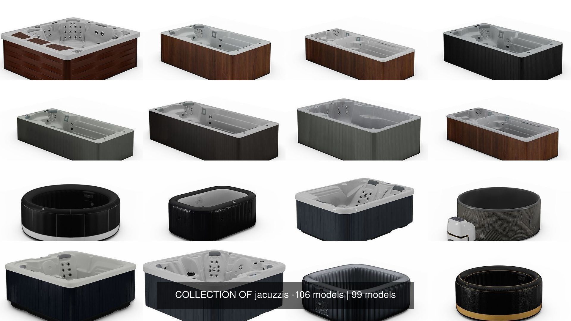 COLLECTION OF jacuzzis -106 models _113