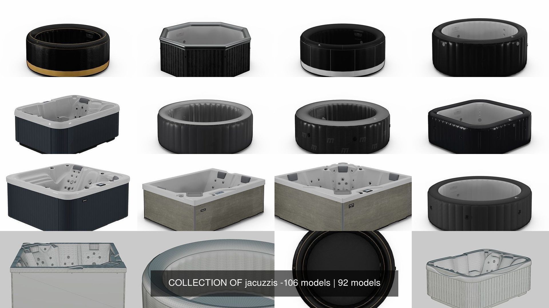 COLLECTION OF jacuzzis -106 models _157