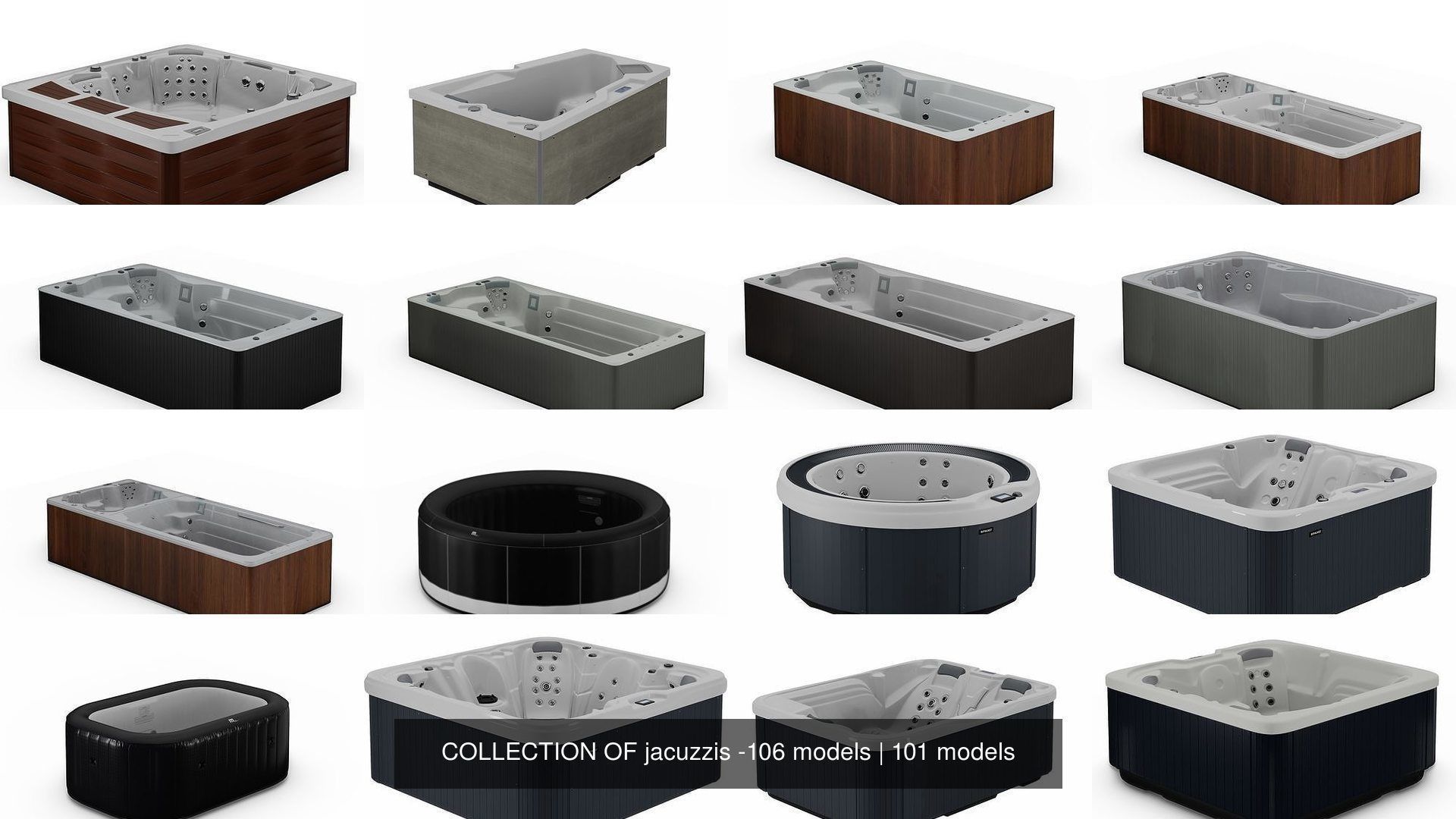 COLLECTION OF jacuzzis -106 models _120