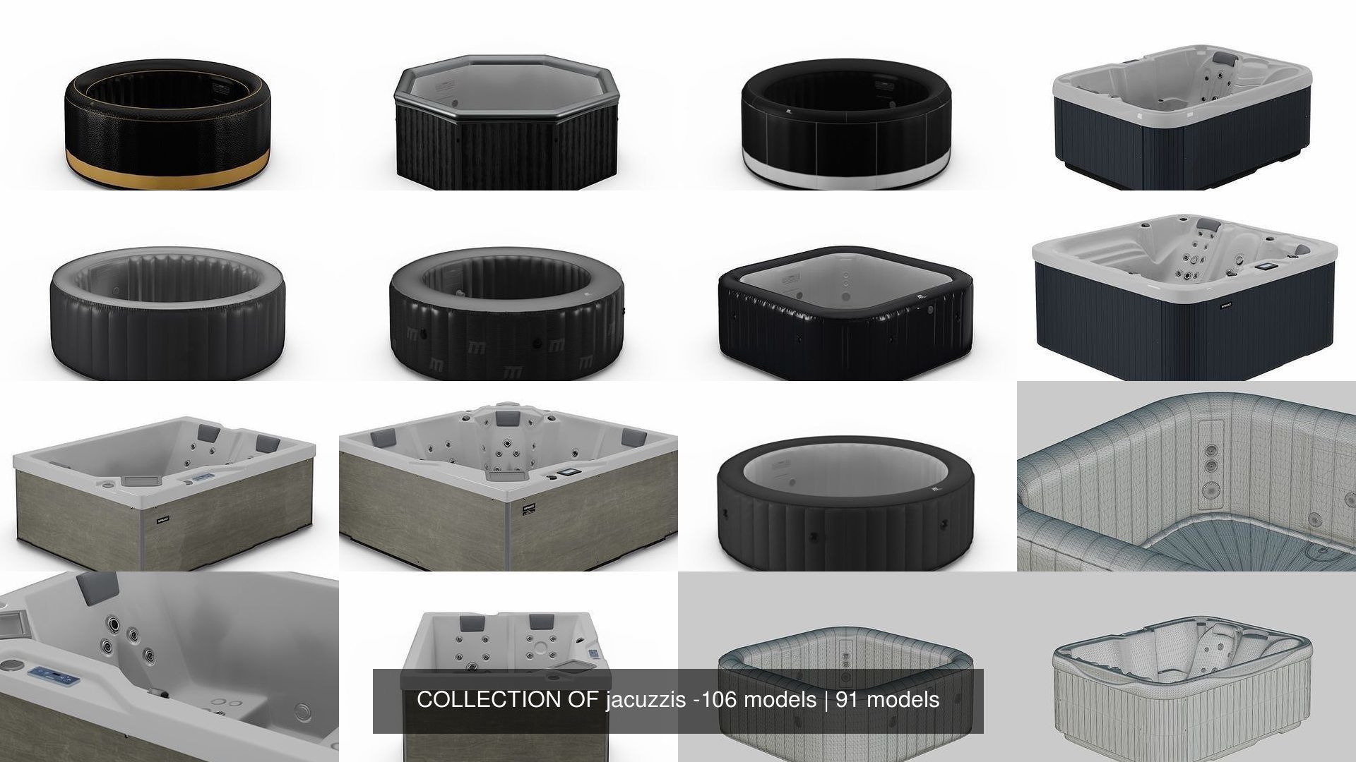 COLLECTION OF jacuzzis -106 models _158