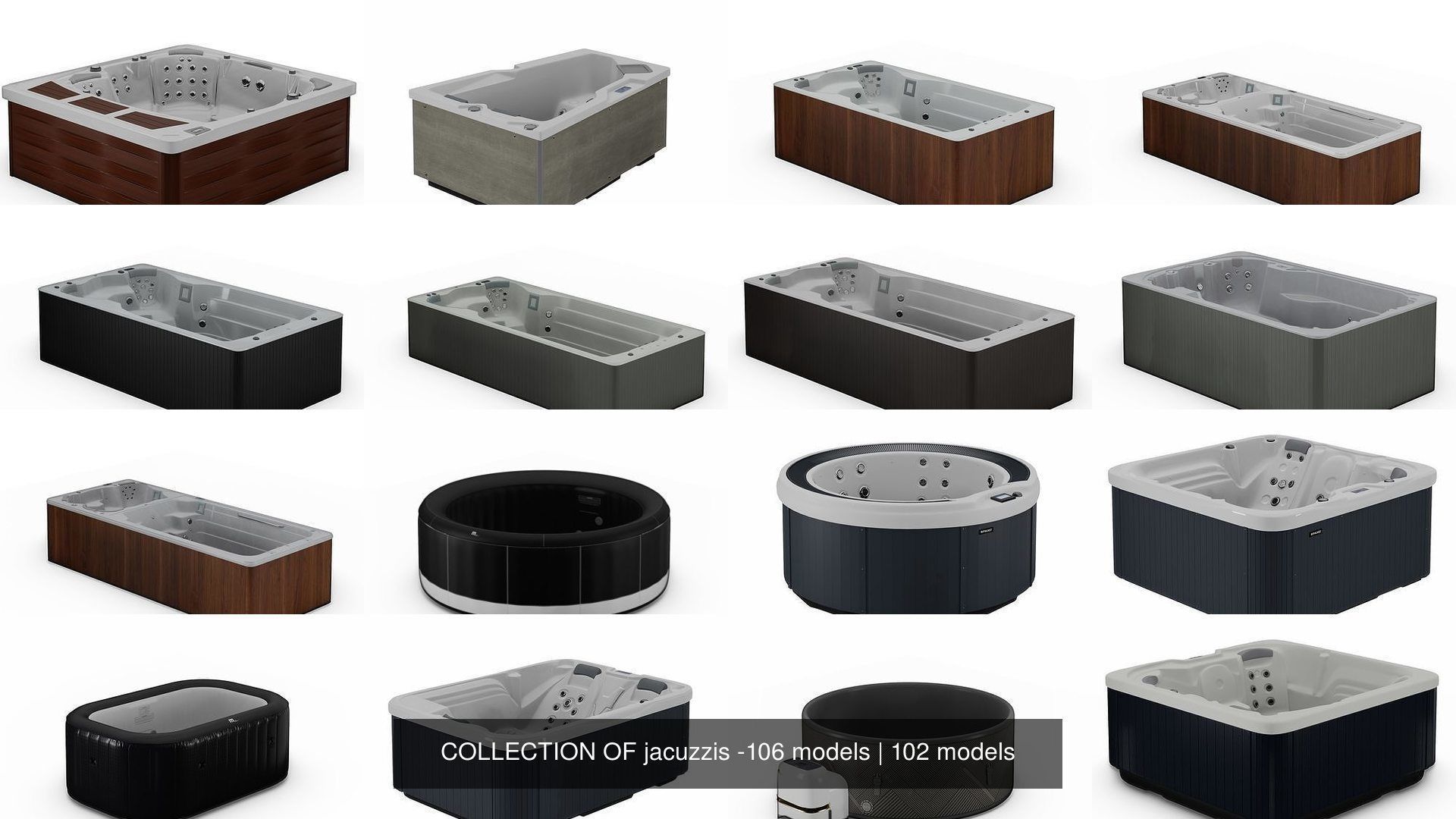 COLLECTION OF jacuzzis -106 models _110