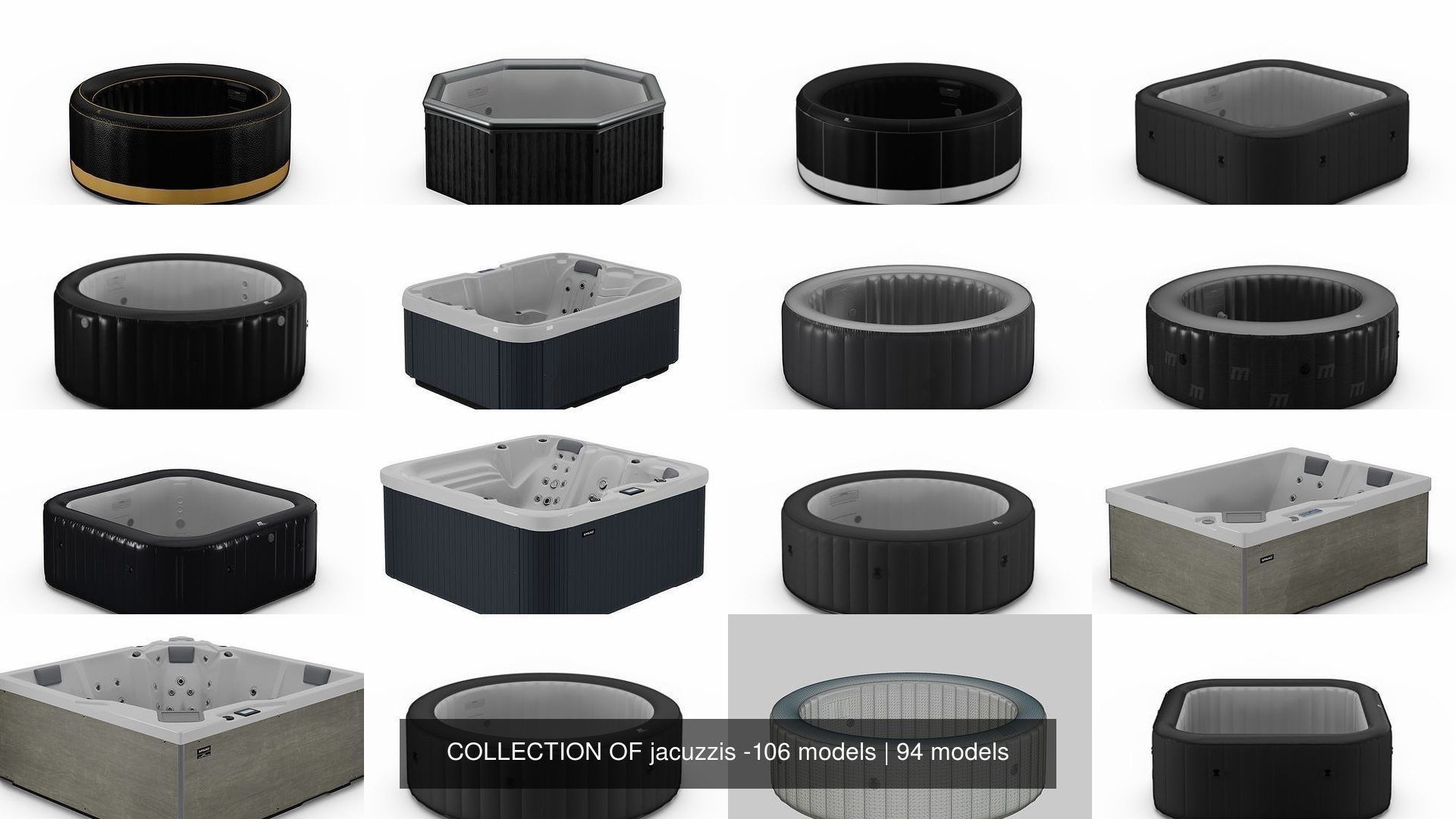 COLLECTION OF jacuzzis -106 models _155