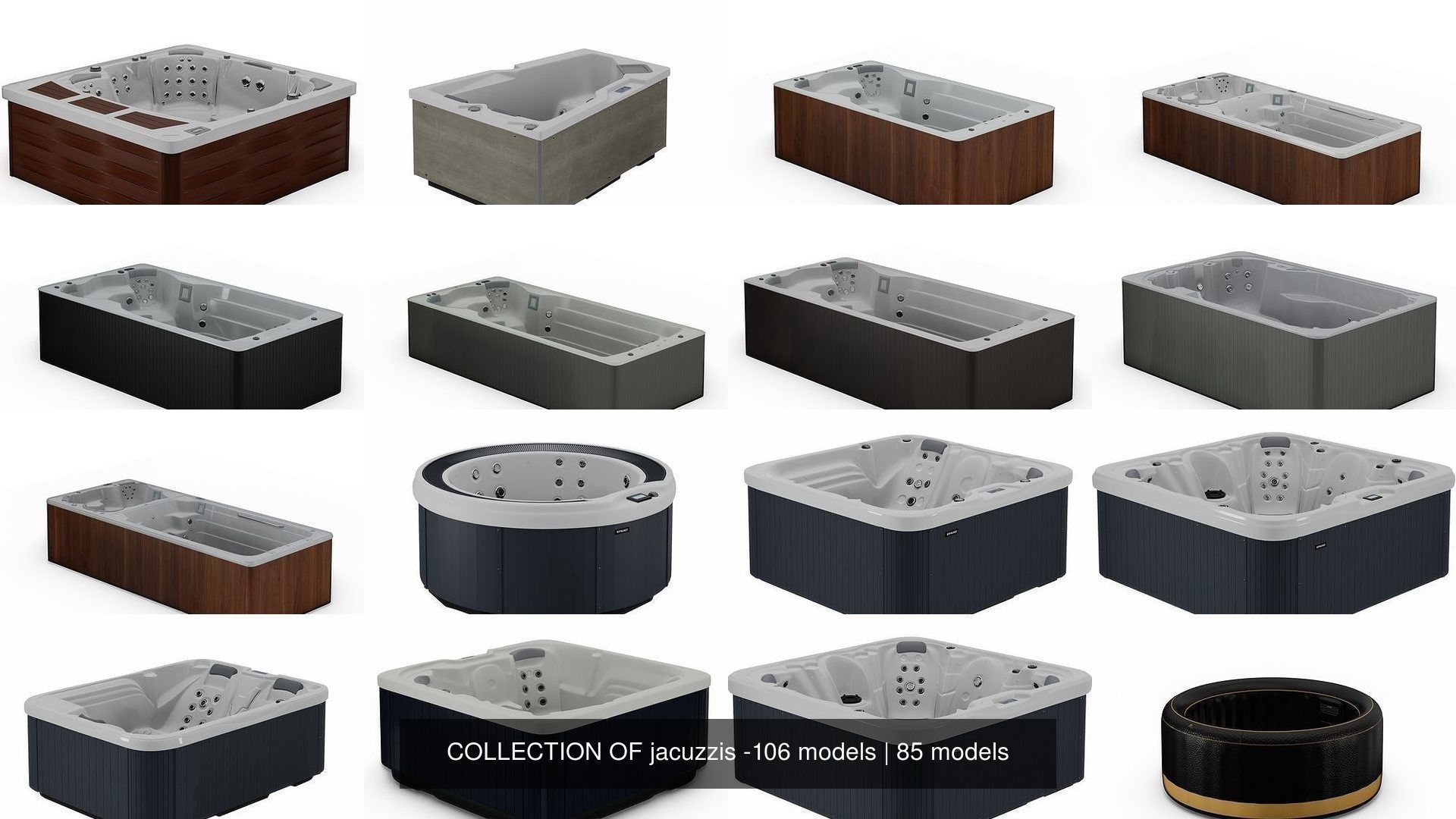 COLLECTION OF jacuzzis -106 models _136