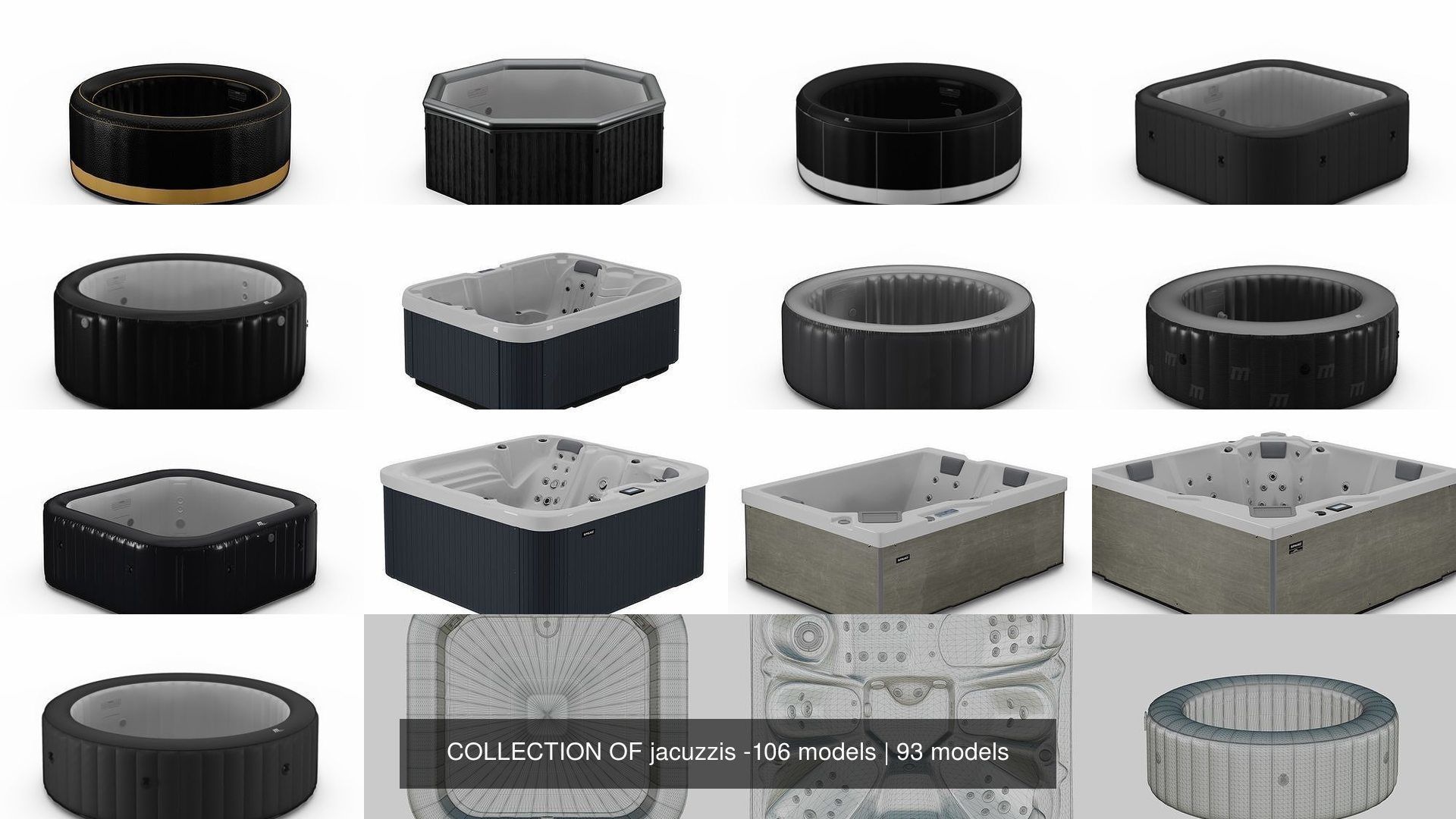 COLLECTION OF jacuzzis -106 models _156