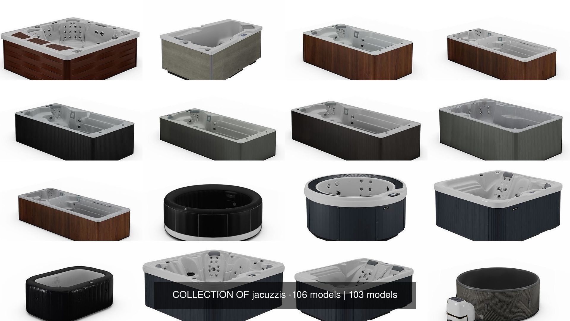 COLLECTION OF jacuzzis -106 models _109