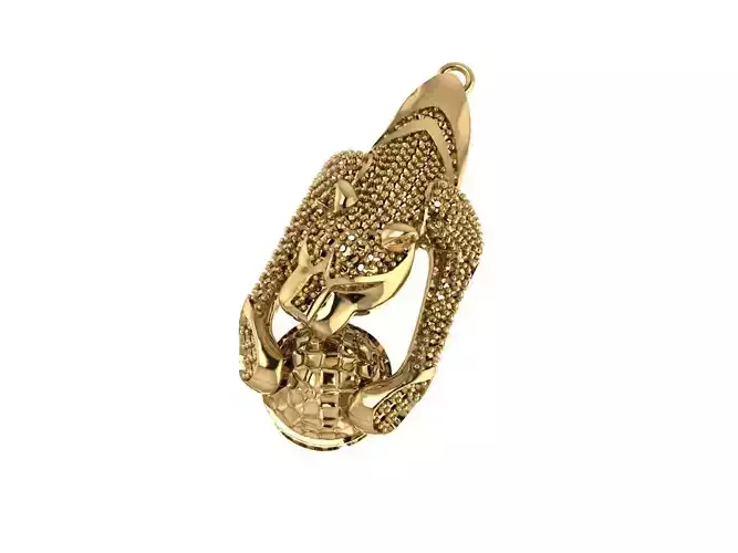 new design pendant tiger 006 3D print model