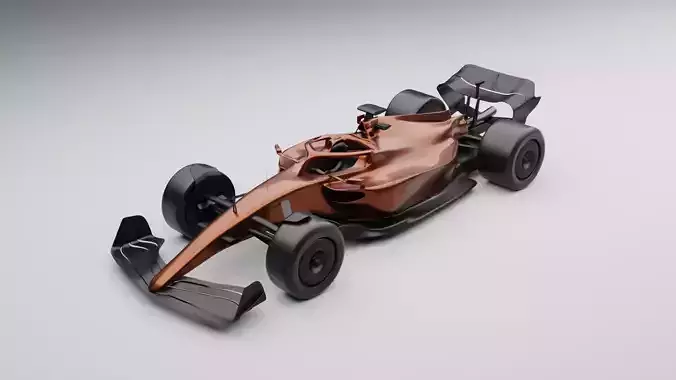 Formula 1 Stock Car Low-poly 3D model