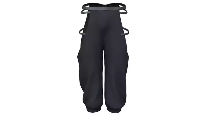 Male Shaolin Concept Side Cutout Pants