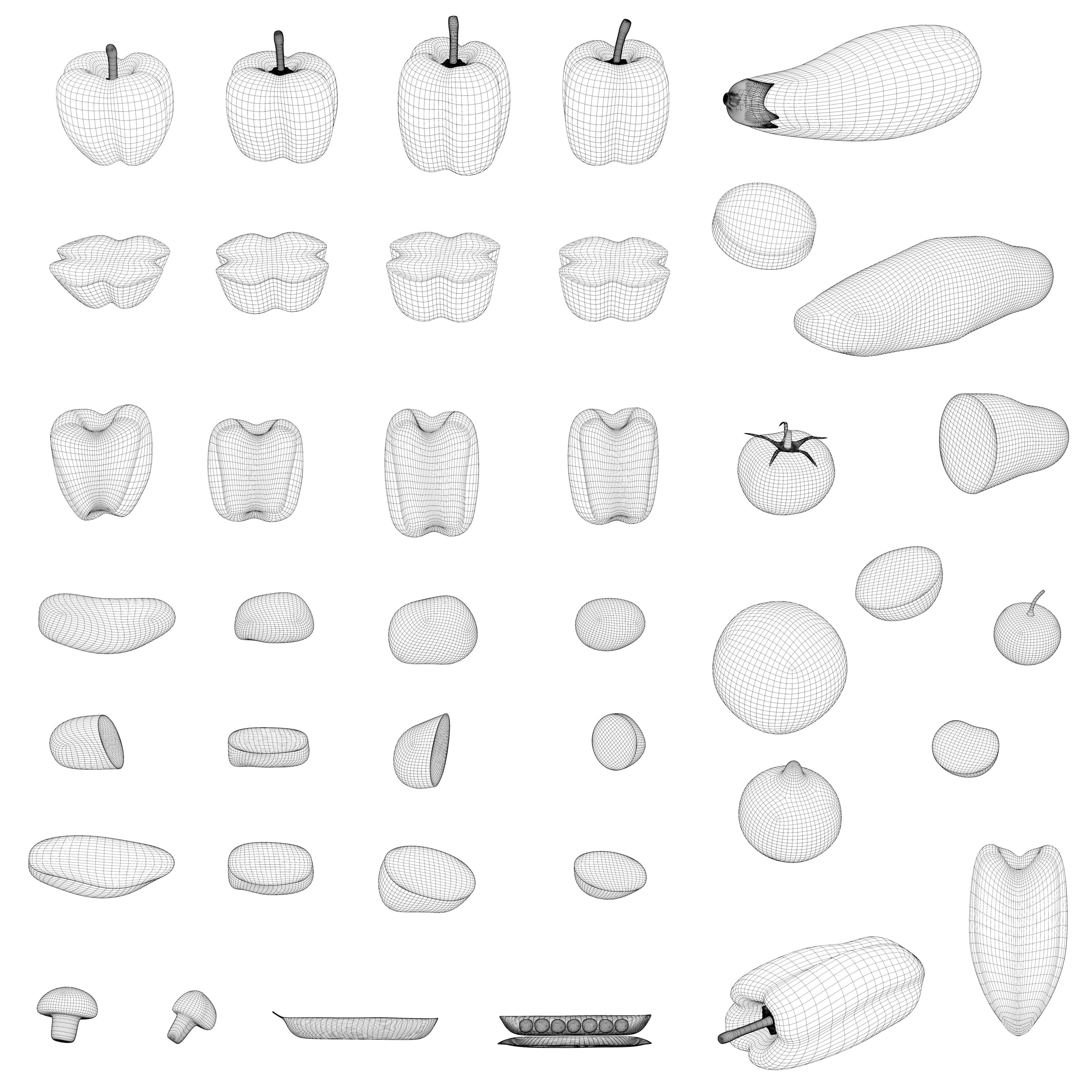 Vegetables set 2  3D model_3