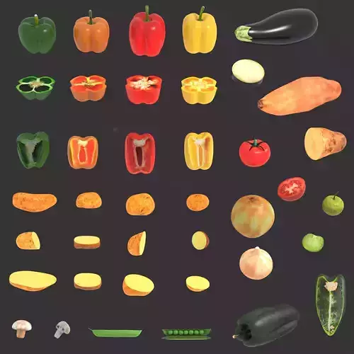 Vegetables set 2  3D model