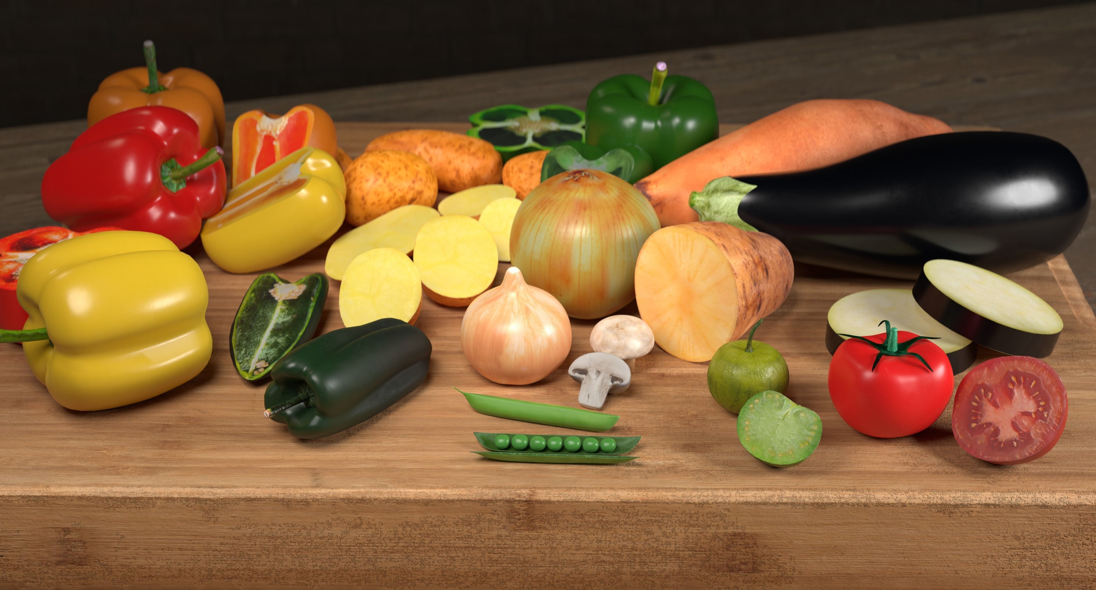Vegetables set 2  3D model_2