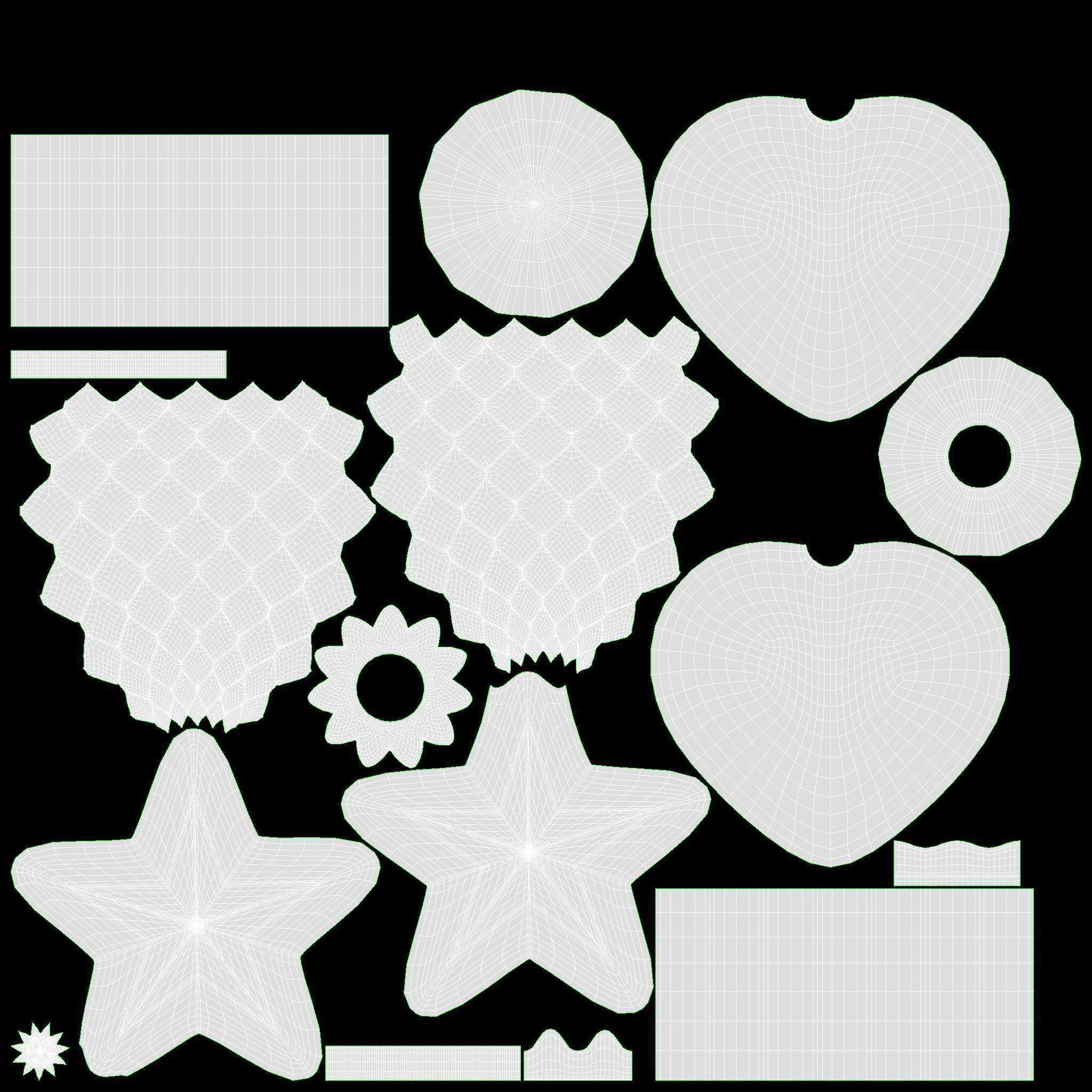 Christmas Tree Balls Set Silver Glossy 3D model_8