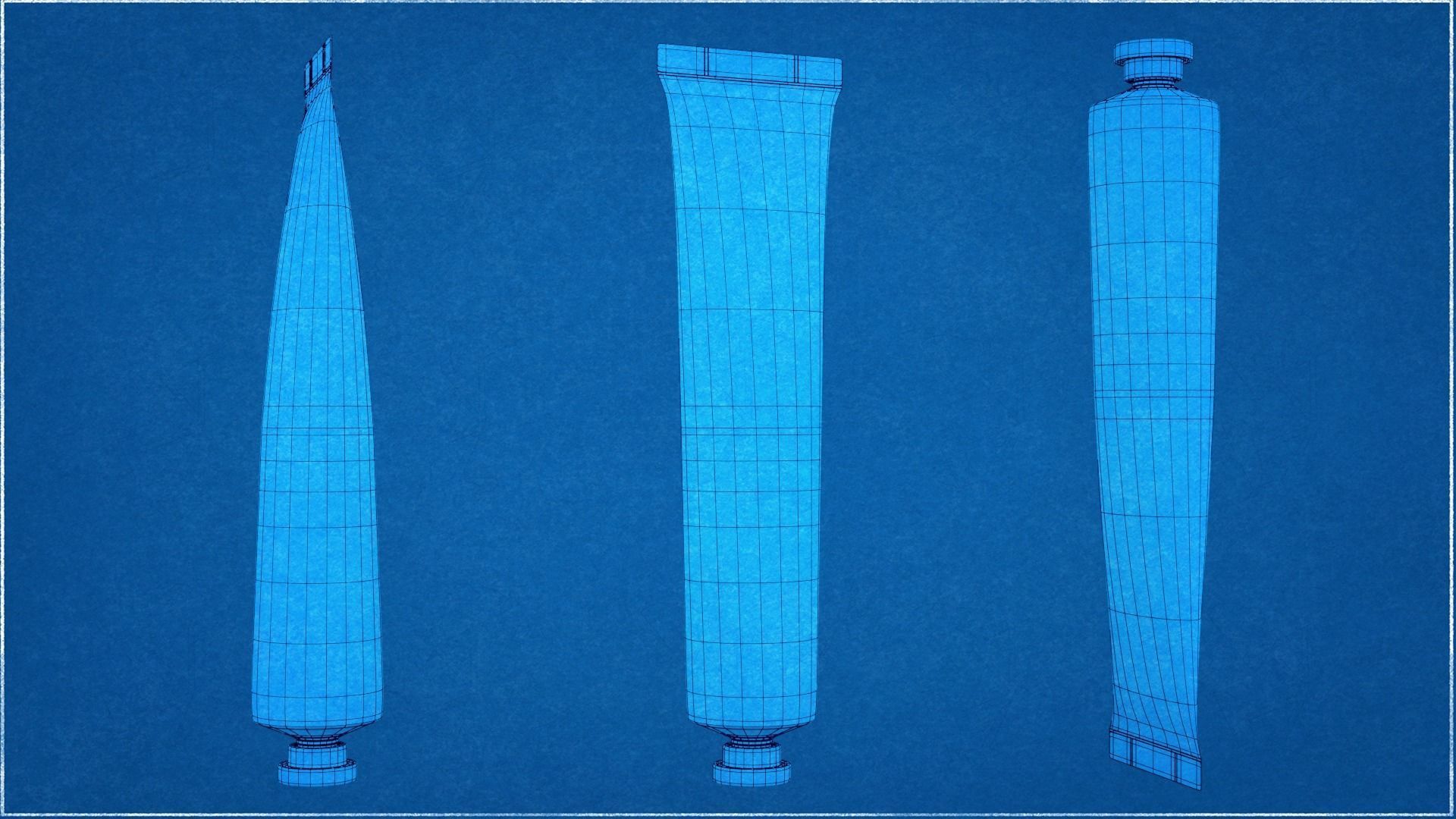 Tube Paint Container Colors 3D model_11