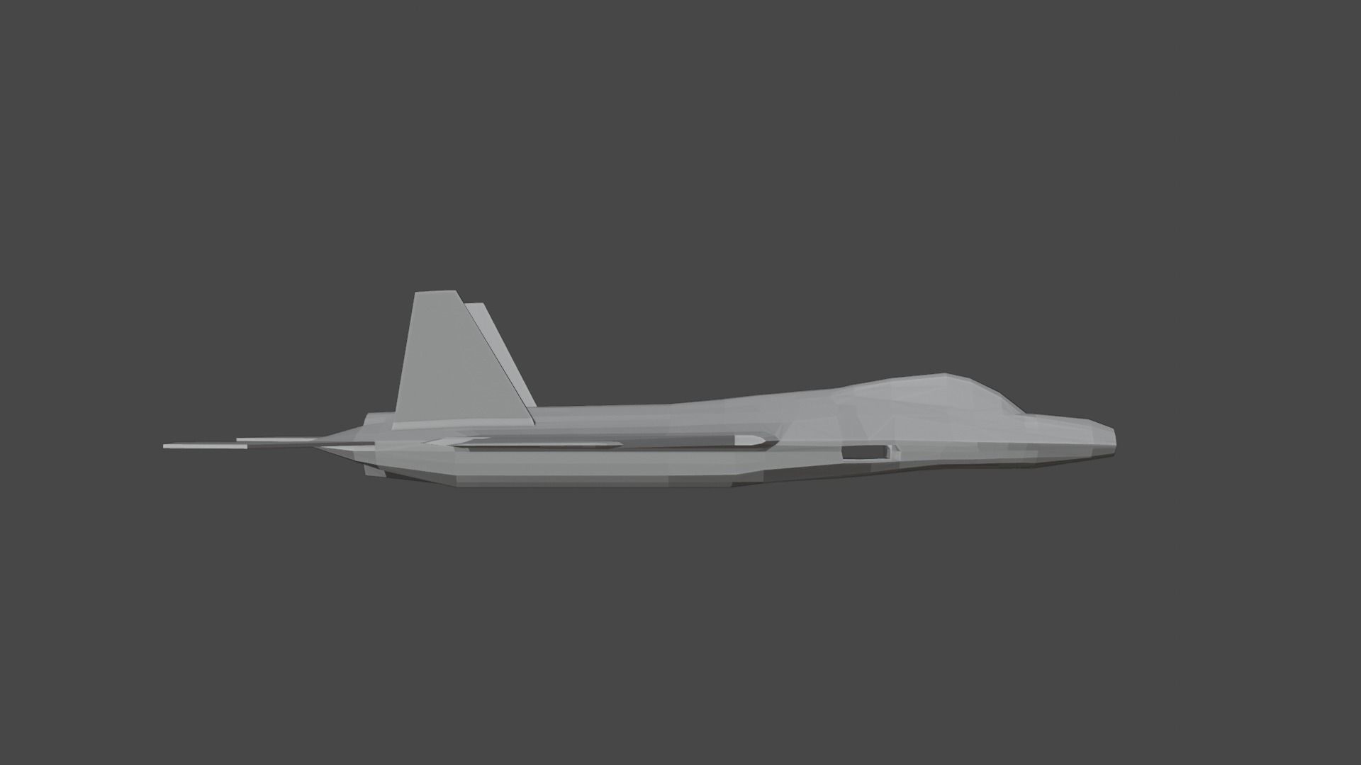 Incomplete Fighter Plane Free 3D model_1