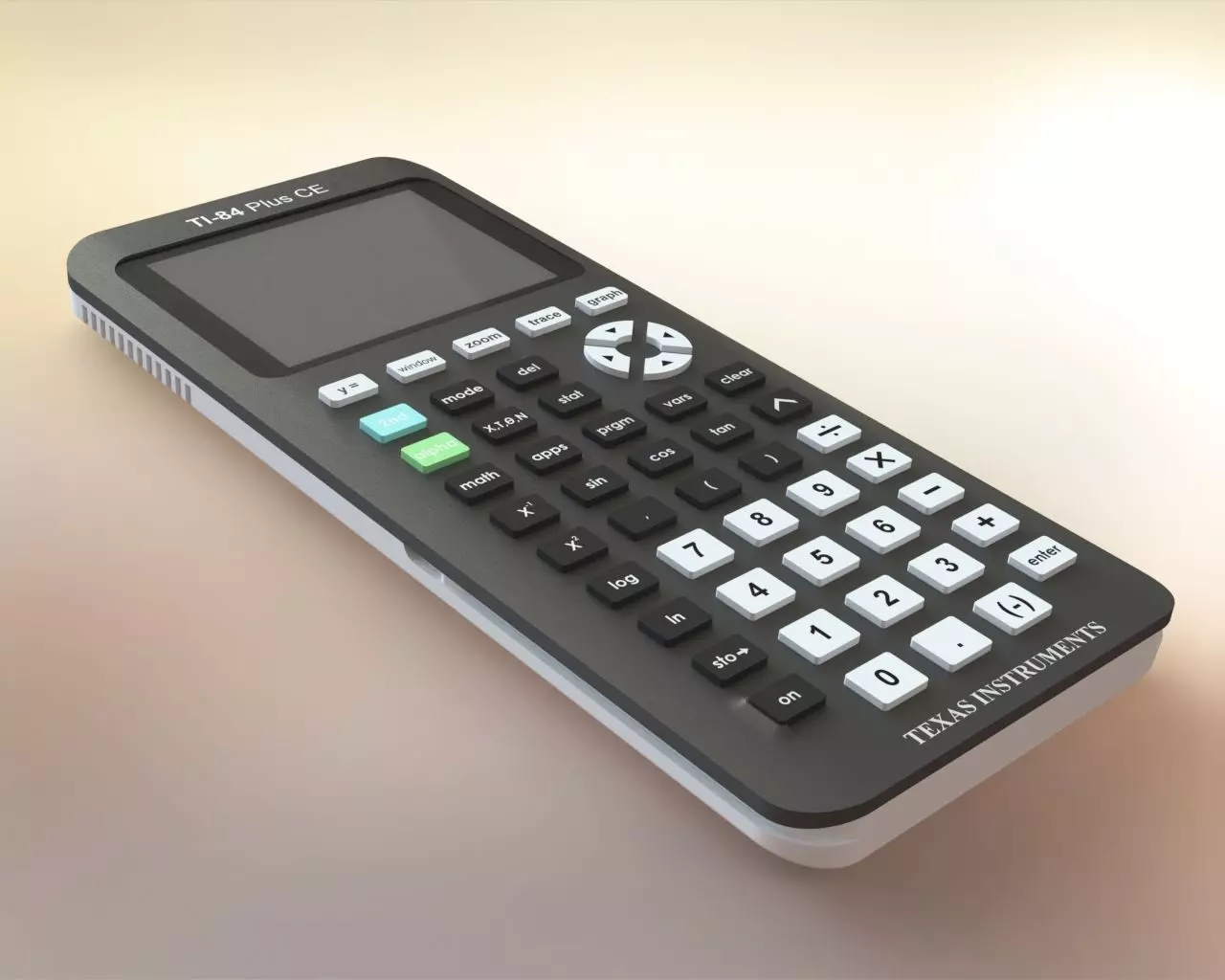 TI 84 Plus CE Graphing Calculator 3D model_0