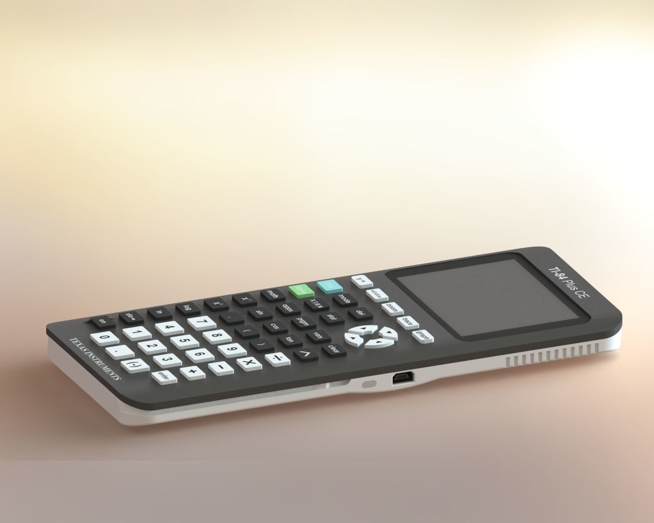 TI 84 Plus CE Graphing Calculator 3D model_1