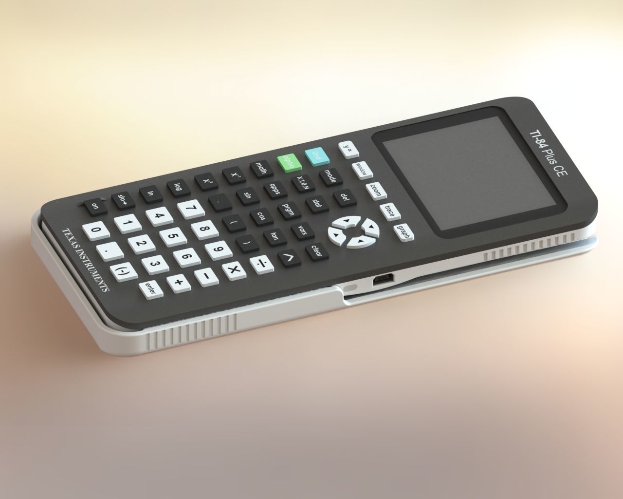 TI 84 Plus CE Graphing Calculator 3D model_2