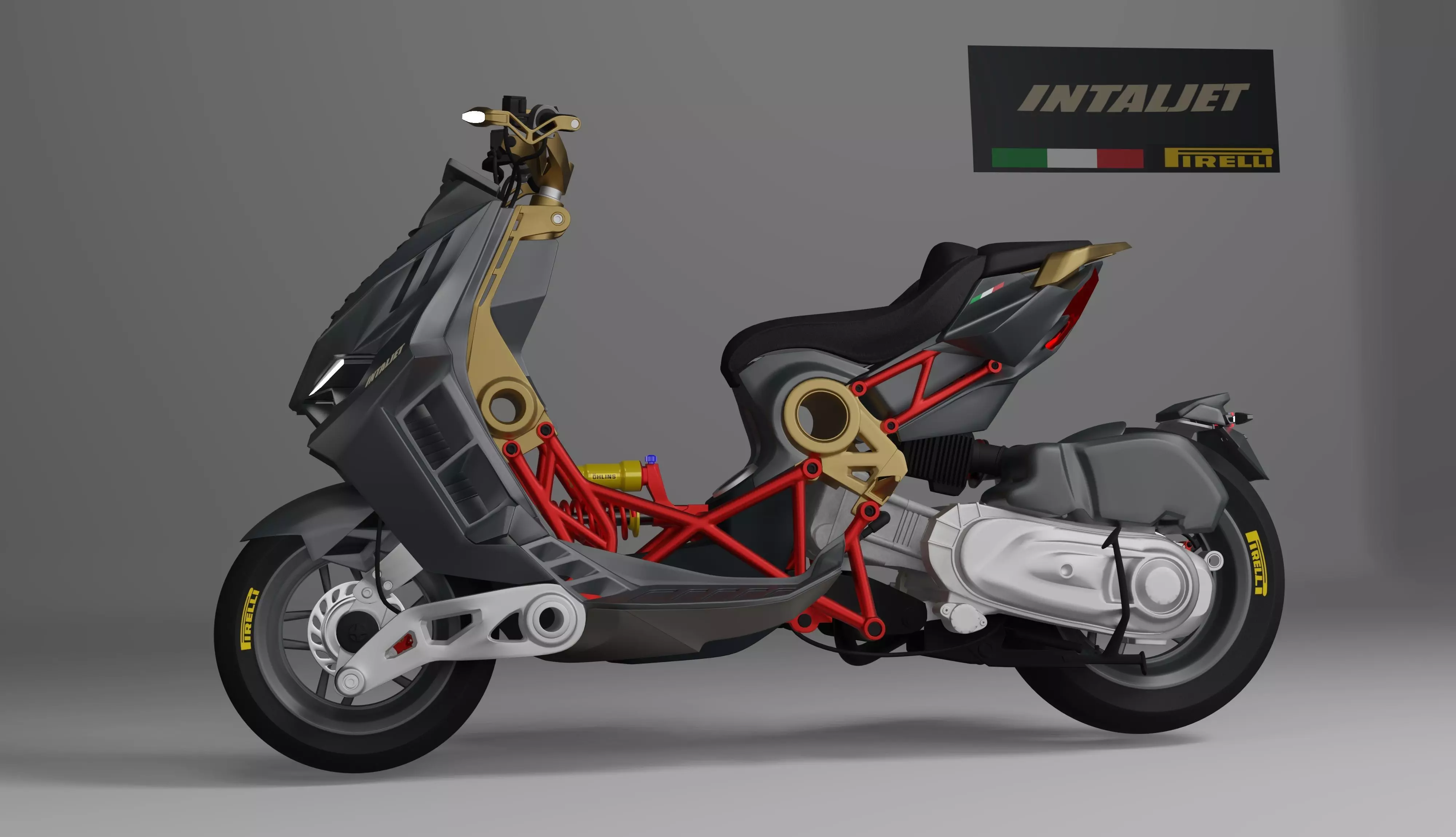 DRAGSTER INTALJET 200 Low-poly 3D model