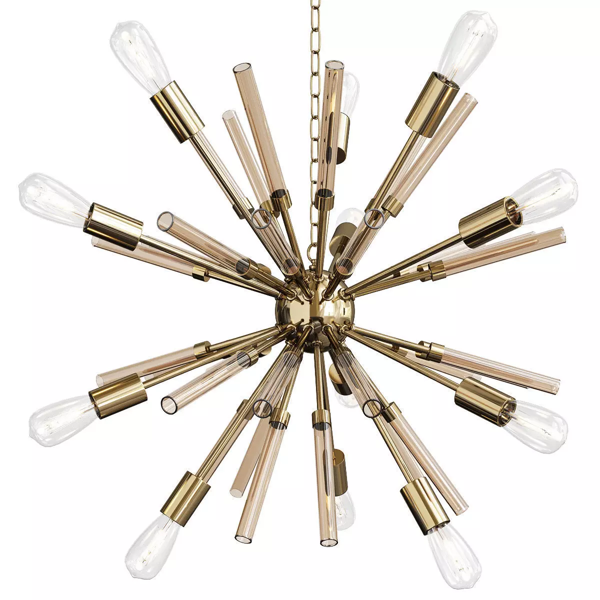 12 Light Sputnik Chandelier Low-poly 3D model