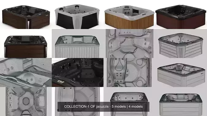 COLLECTION-1 OF jacuzzis - 5 models 