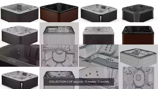 COLLECTION-3 OF jacuzzis - 5 models 
