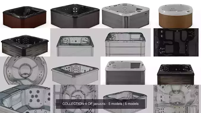 COLLECTION-4 OF jacuzzis - 5 models 