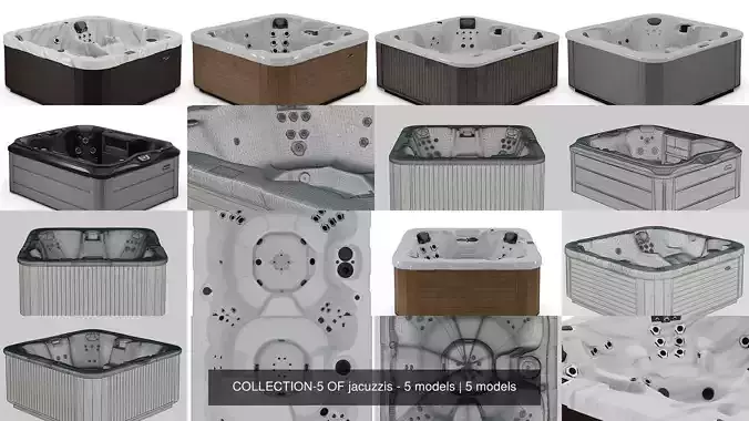 COLLECTION-5 OF jacuzzis - 5 models 