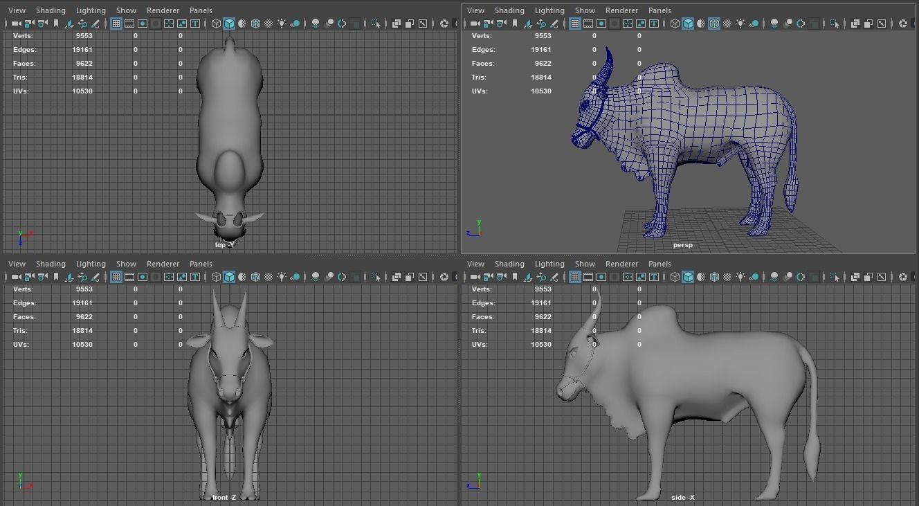 Kangayam Bull Game Ready model  Low-poly 3D model_11