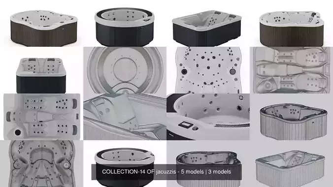 COLLECTION-14 OF jacuzzis - 5 models 