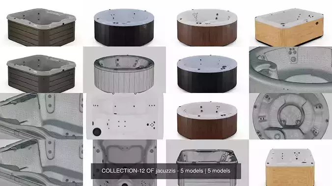 COLLECTION-12 OF jacuzzis - 5 models 