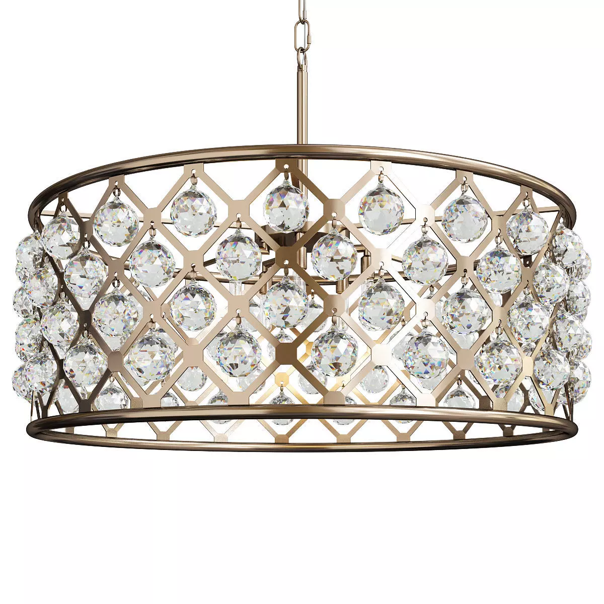 Crystal Grid Hoop 6 Light Low-poly 3D model_0