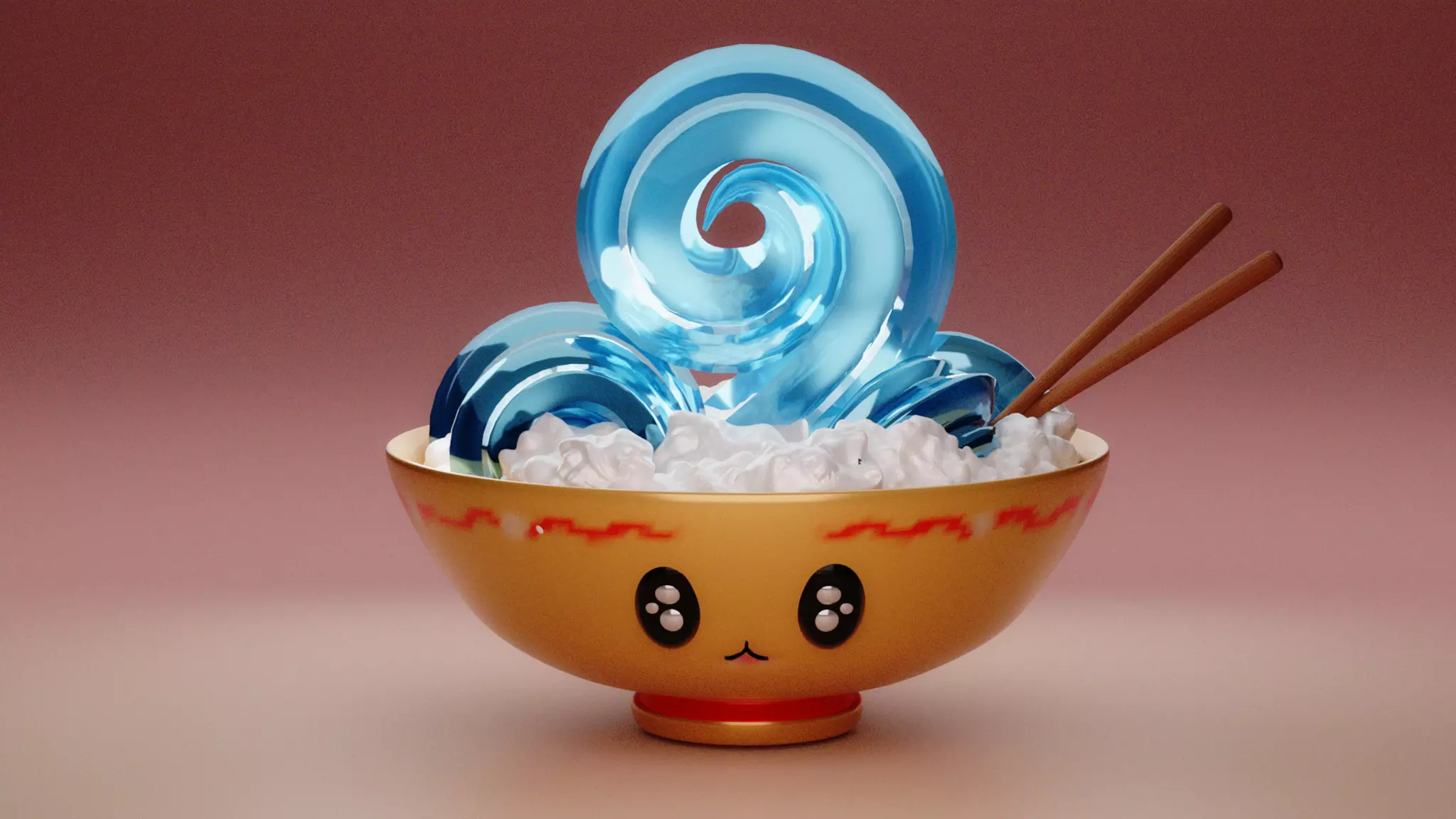 Cartoon Noodles 3D print model_0