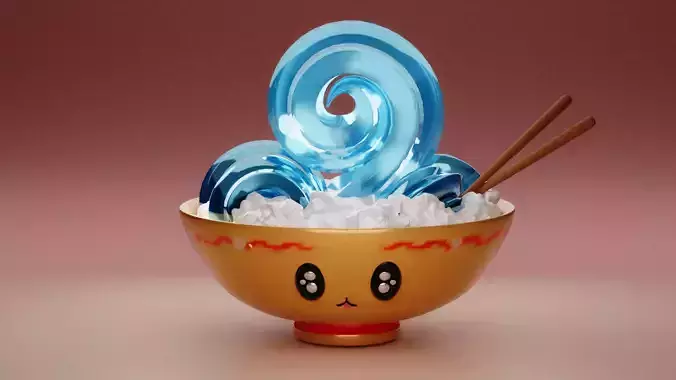 Cartoon Noodles 3D print model