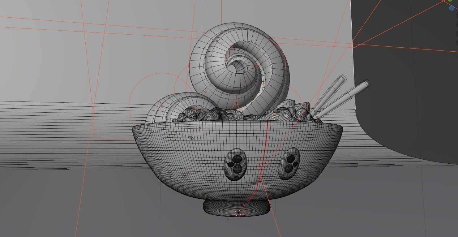 Cartoon Noodles 3D print model_2