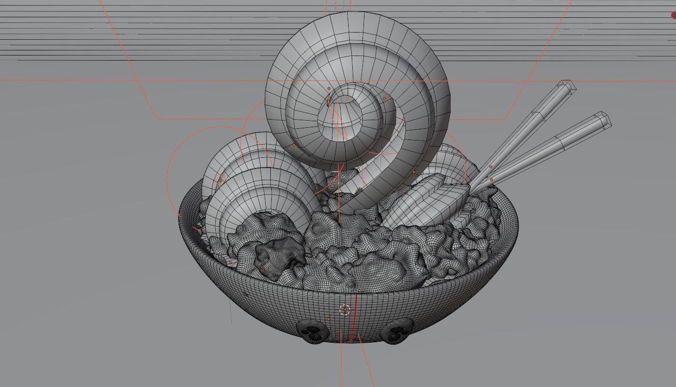 Cartoon Noodles 3D print model_3