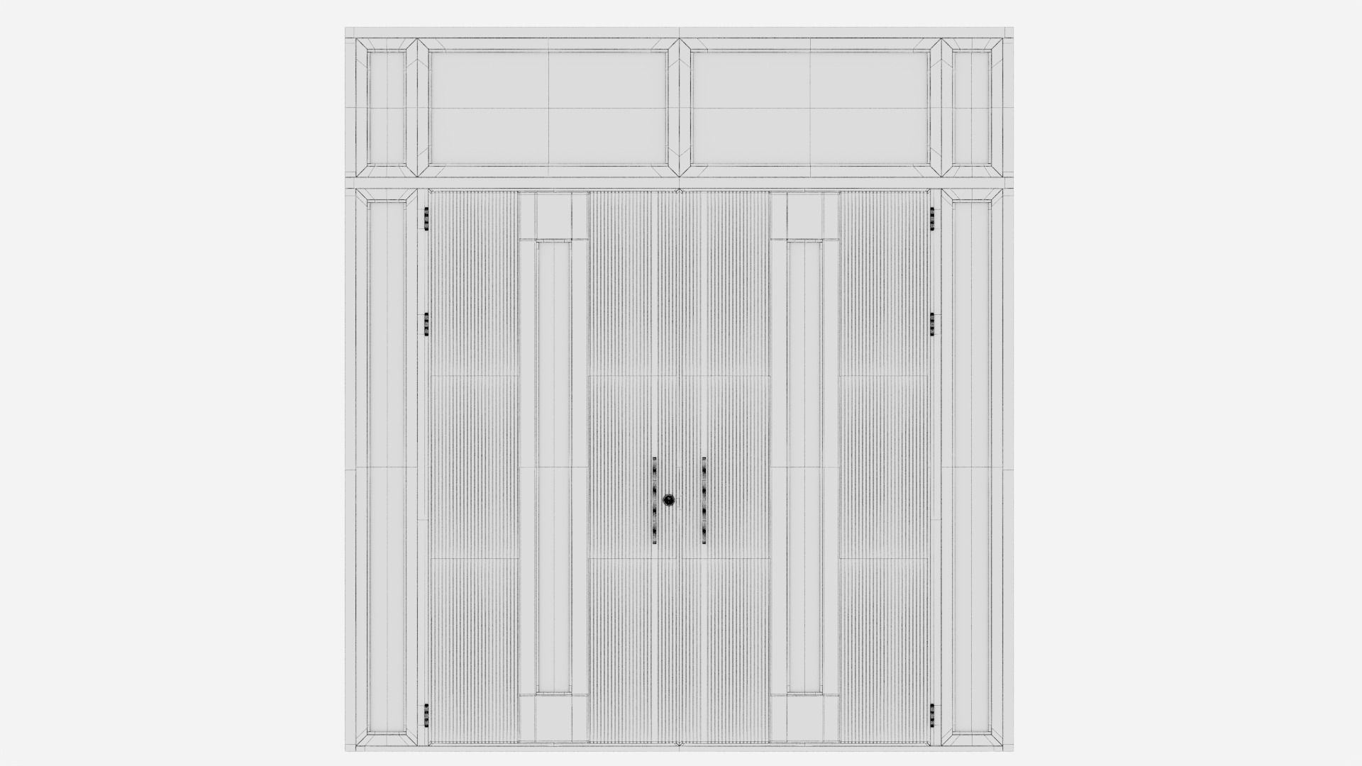 Aluminium door 125 3D model_5