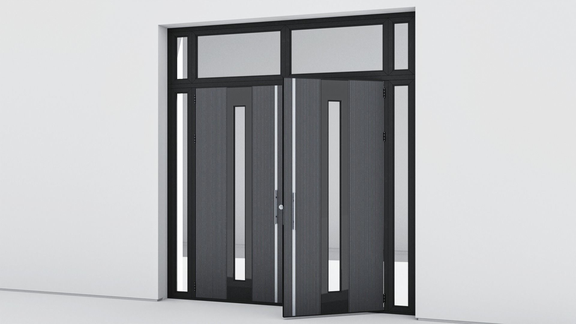 Aluminium door 125 3D model_2